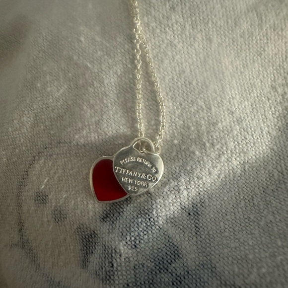 COPY - tiffany and co double heart necklace, red, NEED GONE ASAP READ CAPTION - Picture 6 of 8